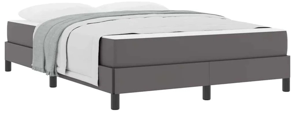 vidaXL Κρεβάτι Άλλο Γκρι 140 x 190 cm Τεχνητό δέρμα