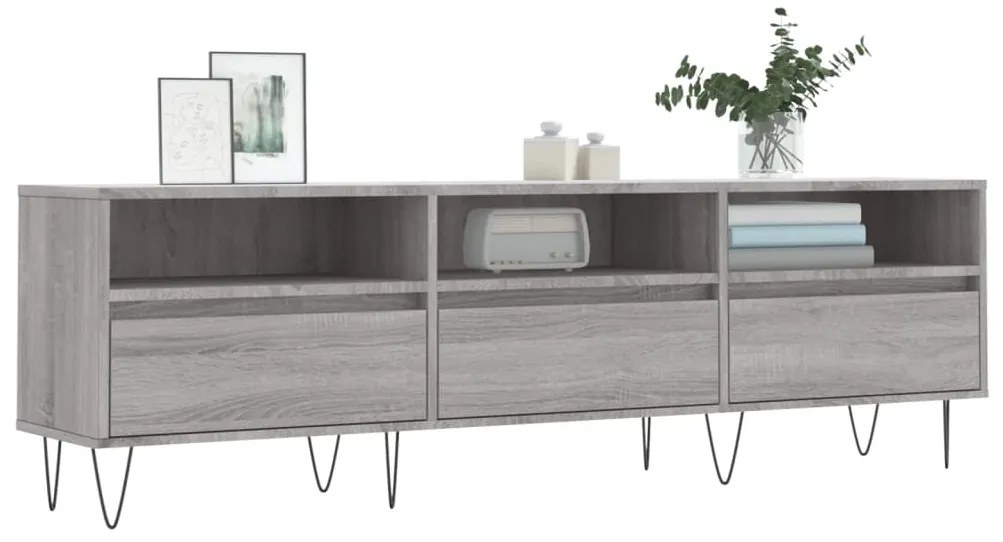 vidaXL Έπιπλο Τηλεόρασης Γκρι Sonoma 150x30x44,5 εκ. από Επεξεργ. Ξύλο