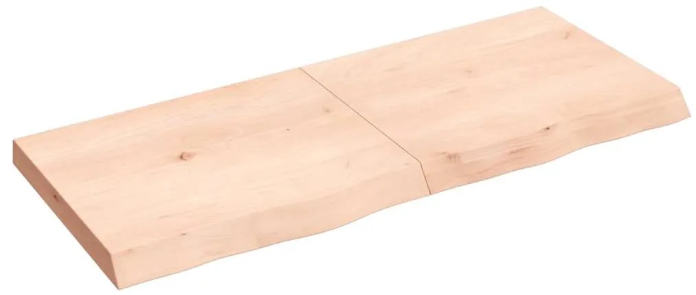 vidaXL Πάγκος Μπάνιου 120 x 50 x (2-6) εκ. από Ακατέργαστο Μασίφ Ξύλο