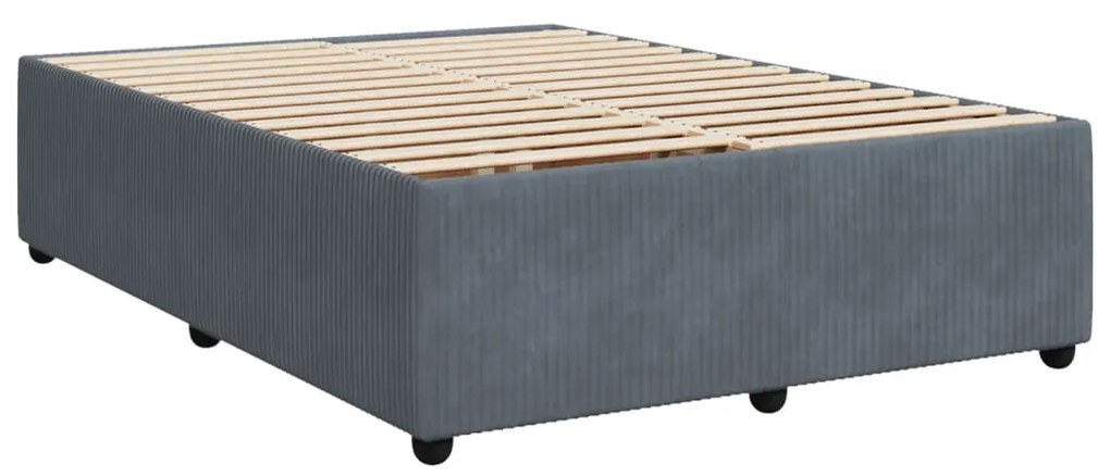 ΚΡΕΒΑΤΙ BOXSPRING ΜΕ ΣΤΡΩΜΑ ΣΚΟΥΡΟ ΓΚΡΙ 160X200 ΕΚ. ΒΕΛΟΥΔΙΝΟ 3292395