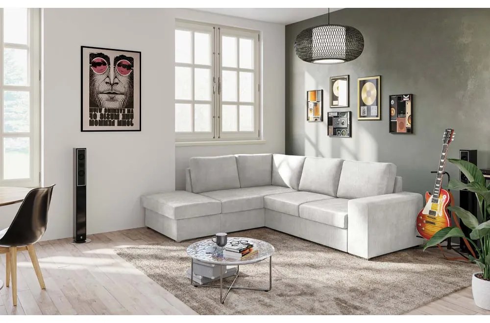 EDDI ΚΑΝΑΠΕΣ ΚΡΕΒΑΤΙ ΓΩΝΙΑ ΑΡΙΣΤΕΡΗ CREAM 248x213x90 - 70-0405