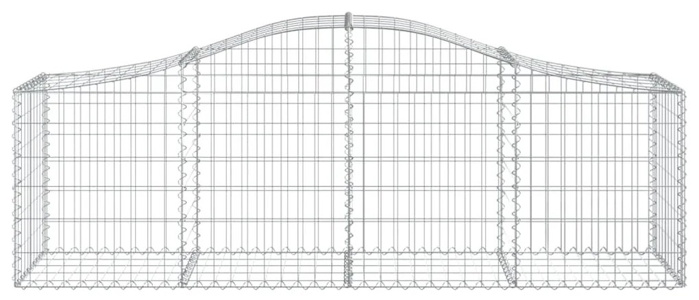 vidaXL Συρματοκιβώτια Τοξωτά 8 τεμ. 200x50x60/80 εκ. Γαλβαν. Ατσάλι