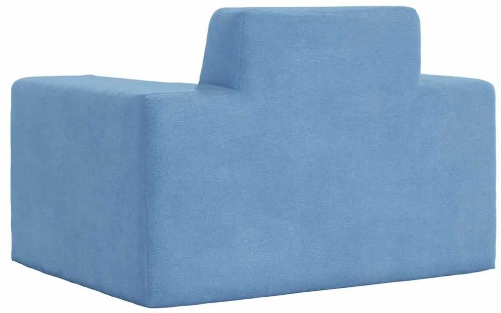 vidaXL Καναπές Παιδικός Μπλε από Μαλακό Βελουτέ Ύφασμα