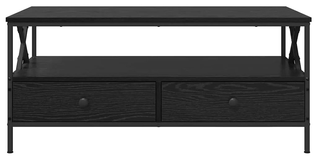 vidaXL Τραπεζάκι σαλονιού with Drawer Μαύρη δρυς 100 x 51 x 45 cm