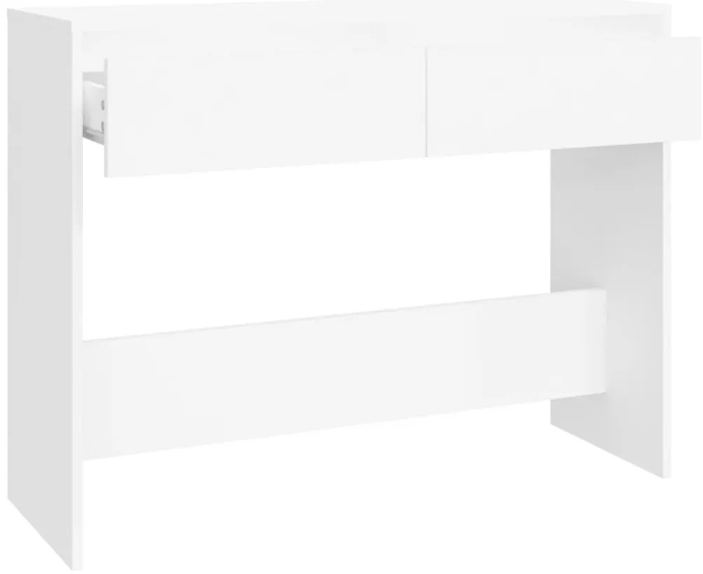 vidaXL Τραπέζι Κονσόλα Λευκό 100x35x76,5 εκ. Επεξεργασμένο Ξύλο