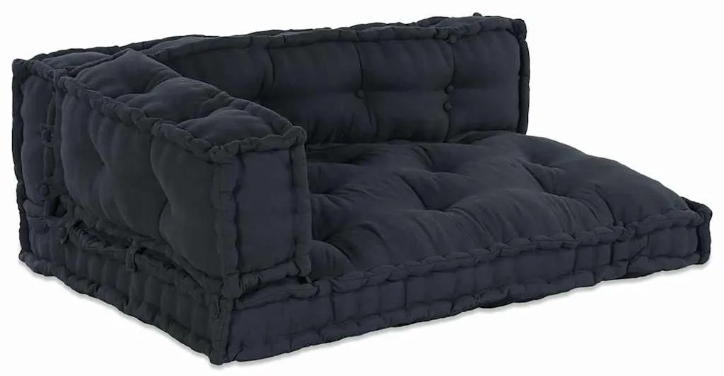 vidaXL Μαξιλάρι για καναπέ παλέτας 3 pcs Ανθρακί ύφασμα