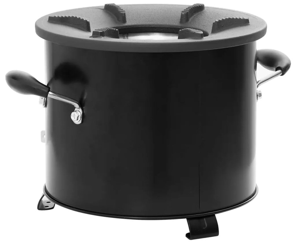 vidaXL Ξυλόσομπα Για Κάμπινγκ Μαύρη 36 x 26 x 22,5 εκ. Μεταλλική