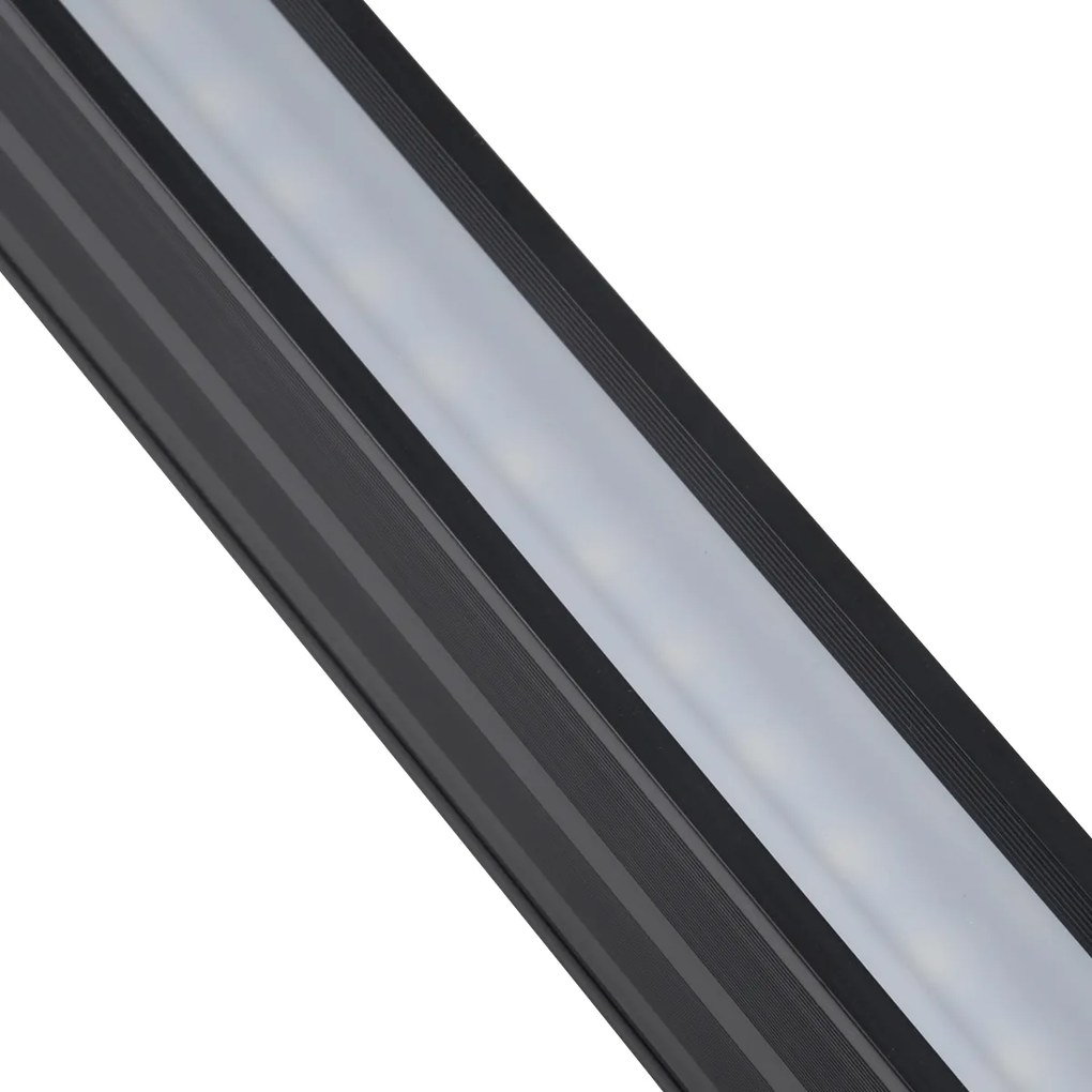 GloboStar MARKET 61022-P Γραμμικό Κρεμαστό Φωτιστικό Linear LED 18W 2170lm 60° AC 220-240V Μ120 x Π2 x Υ4cm Θερμό Λευκό 2700K - Μαύρο - 3 Years Warranty - 61022-1