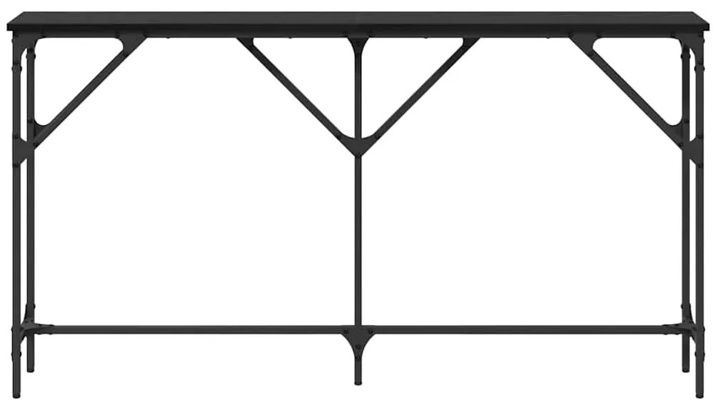 vidaXL Τραπέζι κονσόλας Μαύρη δρυς 140 x 23 x 75 cm