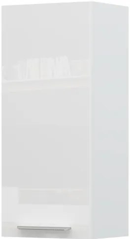 Ντουλάπι κρεμαστό Raval V9-40-1K-Λευκό - Λευκό γυαλιστερό - 40.00Χ32.00Χ91.00cm