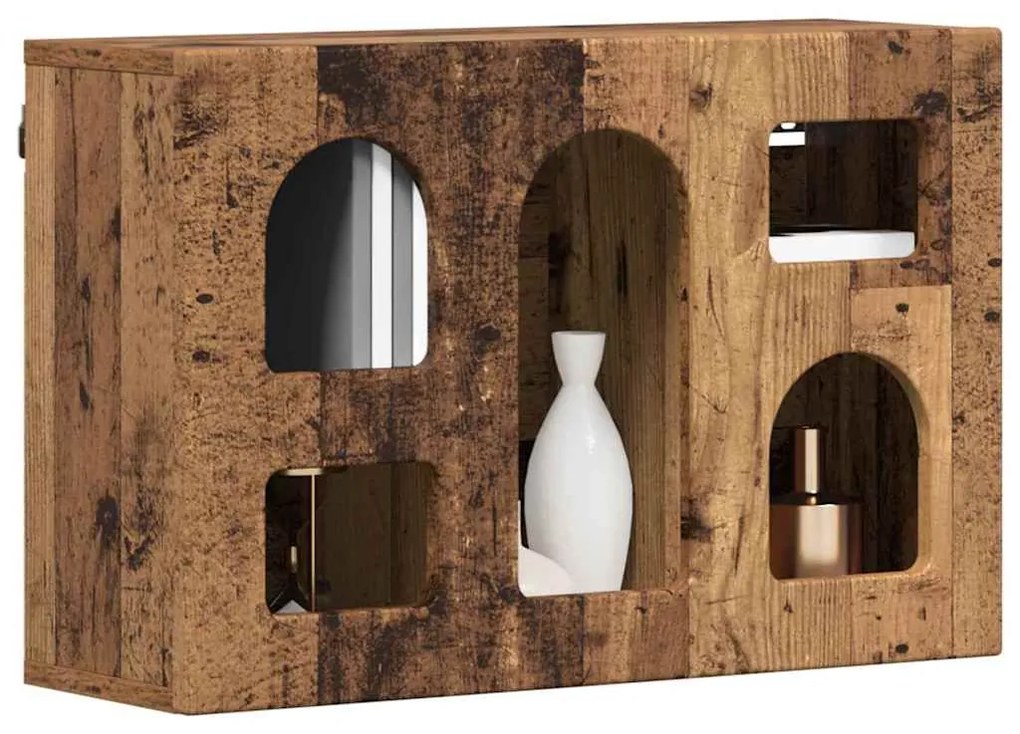 vidaXL Κρεμαστό ντουλάπι Παλιό ξύλο 60 x 20 x 40 εκ Επεξεργασμένο ξύλο