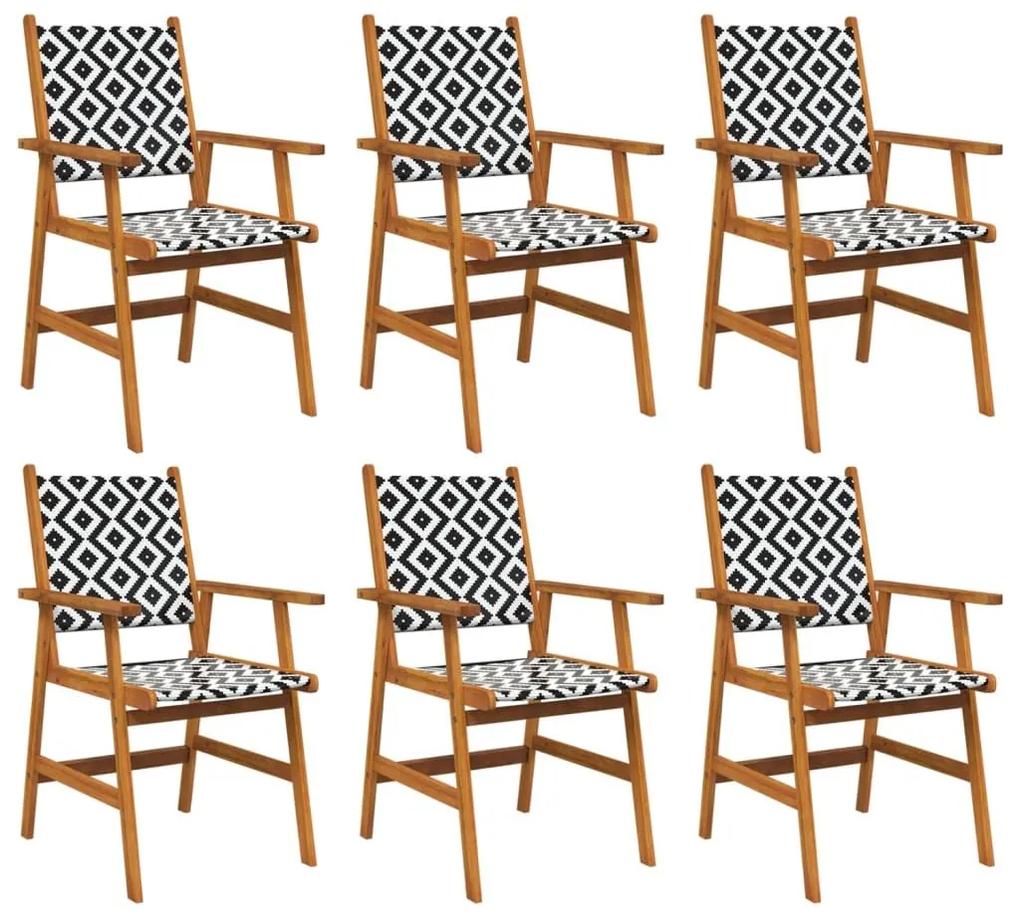Καρέκλες Κήπου 6 τεμ. από Μασίφ Ξύλο Ακακίας - Καφέ