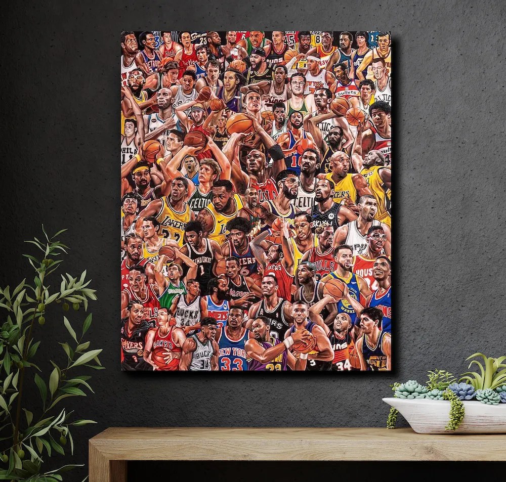 Πίνακας σε καμβά NBA Legends KNV1618 45cm x 65cm