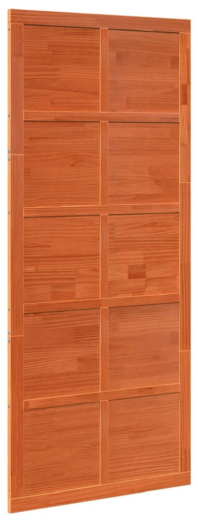 vidaXL Πόρτα αχυρώνα Καφέ κεριού 90 x 210 cm Μασίφ ξύλο πεύκου