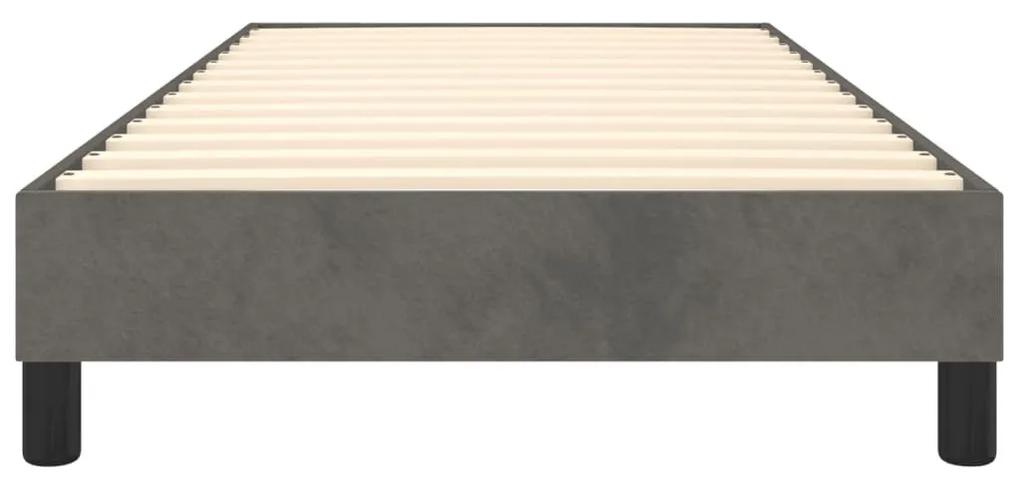 Πλαίσιο Κρεβατιού Σκούρο Γκρι 90 x 200 εκ. Βελούδινο - Γκρι