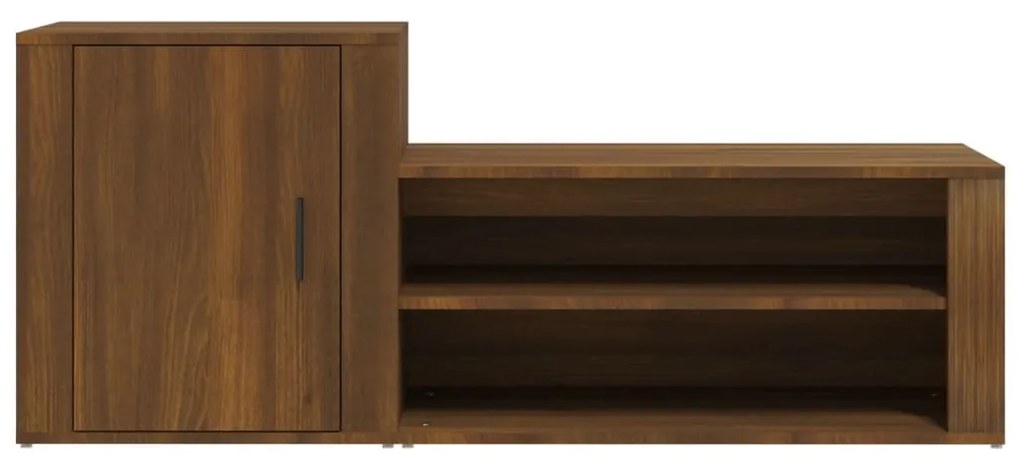 vidaXL Παπουτσοθήκη Καφέ Δρυς 130x35x54 εκ. από Επεξεργασμένο Ξύλο