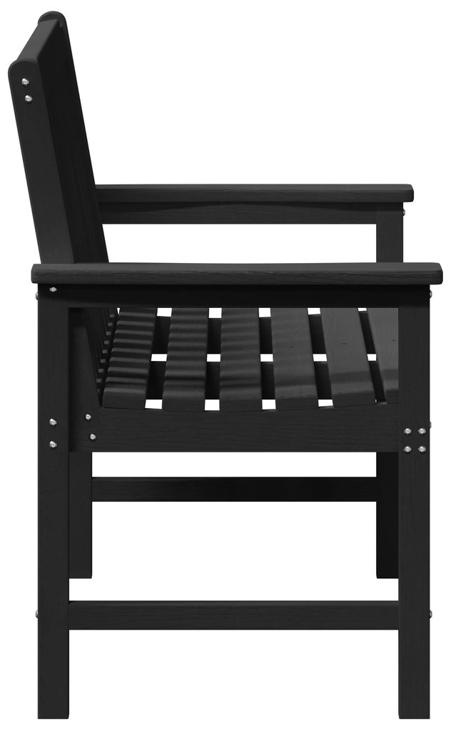 vidaXL Πάγκος Κήπου Μαύρος 120 εκ HDPE