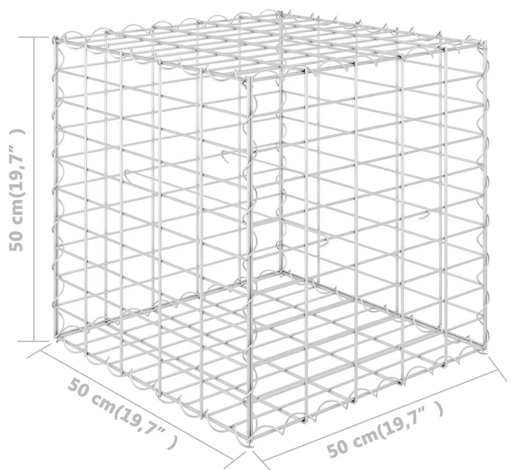 vidaXL Συρματοκιβώτιο Κύβος 50 x 50 x 50 εκ. από Ατσάλινο Σύρμα