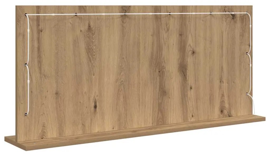 vidaXL Καθρέφτης τουαλέτας με καθρέφτη Artisan Oak 100 x 45 x 18 εκ.