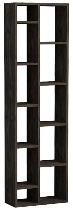 Βιβλιοθήκη Minicu σκούρο καρυδί 44,4x19,6x150 εκ. 44.4x19.6x150 εκ.