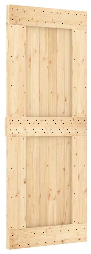 vidaXL Πόρτα NARVIK 80 x 210 εκ. από Μασίφ Ξύλο Πεύκου