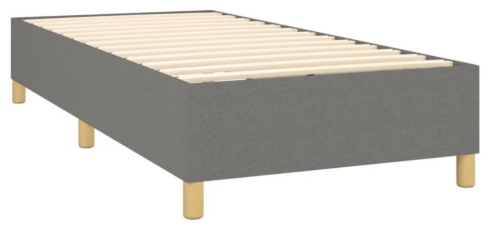 ΚΡΕΒΑΤΙ BOXSPRING ΜΕ ΣΤΡΩΜΑ ΣΚΟΥΡΟ ΓΚΡΙ 90X190 ΕΚ. ΥΦΑΣΜΑΤΙΝΟ 3142618