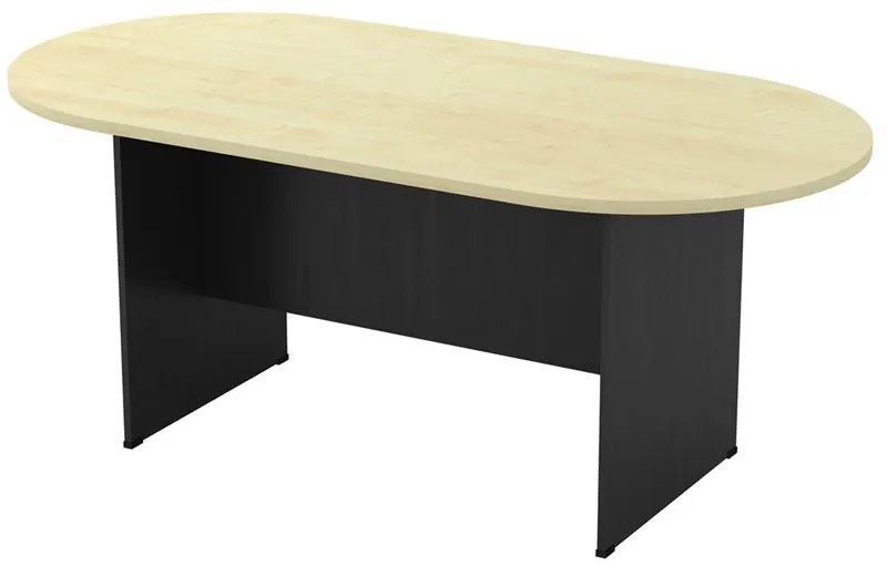 WOODWELL ΣΥΝΕΔΡΙΟΥ-A Τραπέζι Οβάλ Απόχρωση Dark Grey - Beech 180x90x75cm ΕΟ122,2
