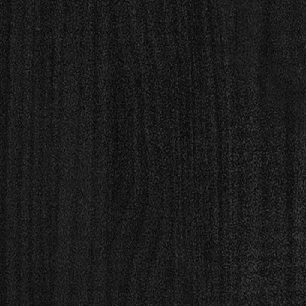 vidaXL Πλαίσιο Κρεβατιού Μαύρο 75x190εκ Μασίφ Ξύλο Πεύκου Small Single