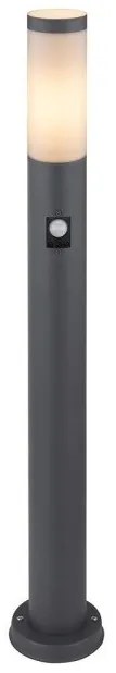 Επιδαπέδιο Φωτιστικό Κολώνα 1xΕ27 80cm IP44 Ανιχνευτής Κίνησης Boston Globo Lighting-31588AS-Ανθρακί 31588AS