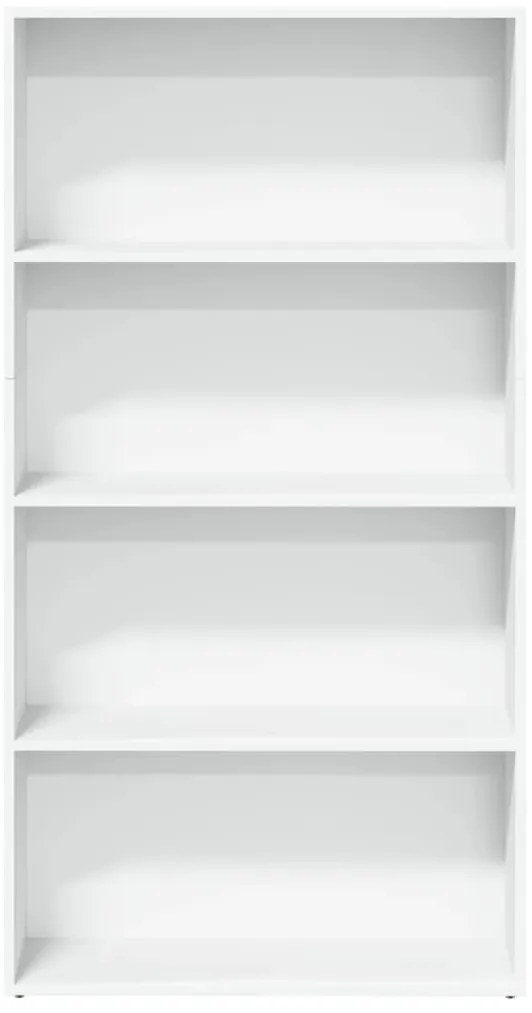 vidaXL Βιβλιοθήκη Λευκή 80x30x152 εκ. από Επεξεργασμένο Ξύλο