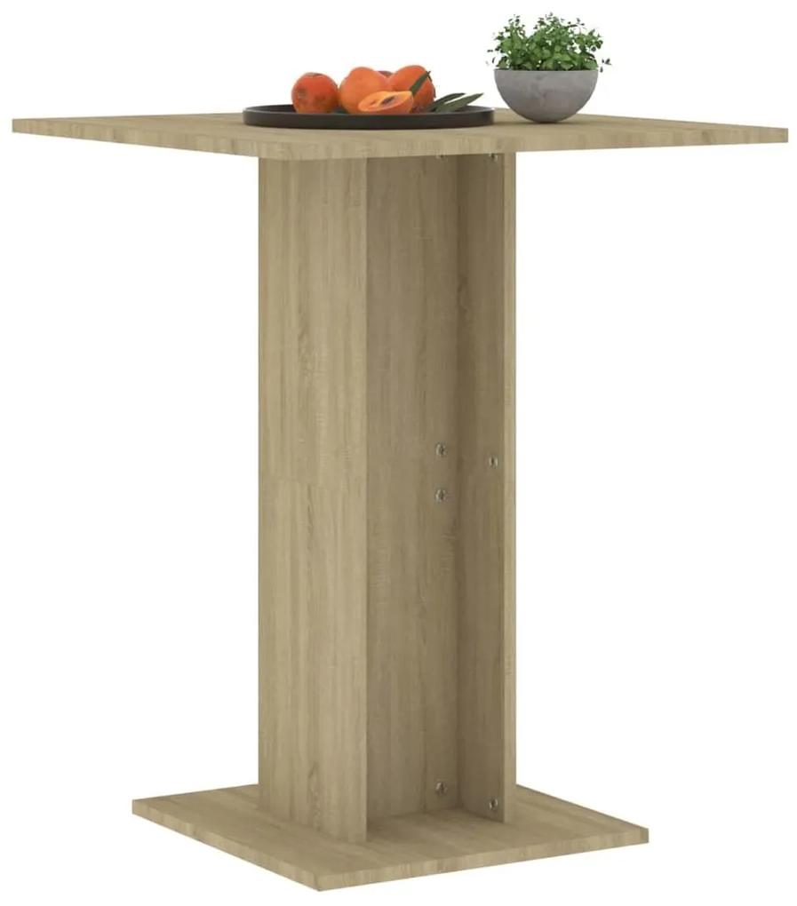 Τραπέζι Bistro Χρώμα Sonoma Δρυς 60 x 60 x 75 εκ. Μοριοσανίδα - Καφέ