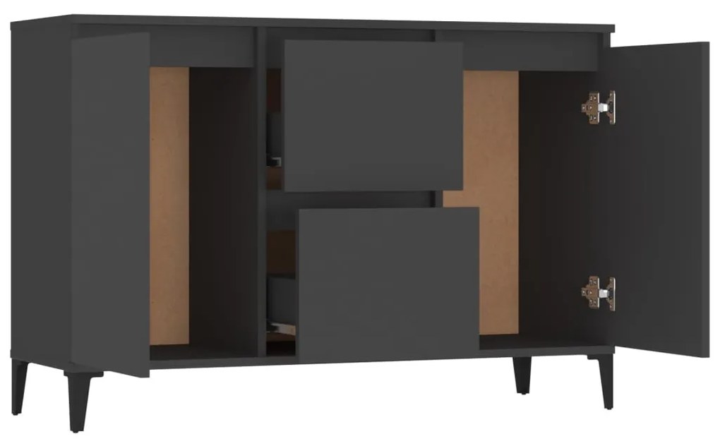 vidaXL Μπουφές Γκρι 104 x 35 x 70 εκ. από Μοριοσανίδα