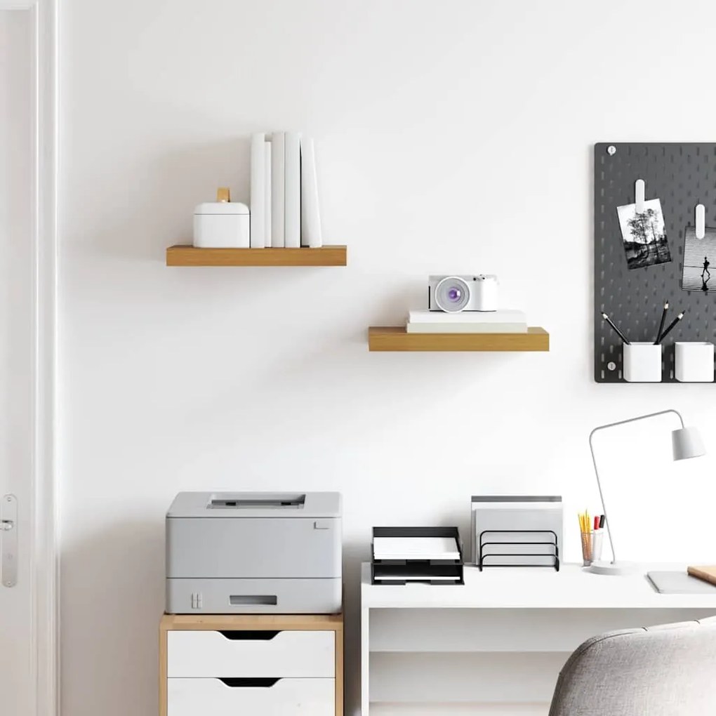 vidaXL Ράφι Τοίχου 2 pcs Μπεζ 40 x 23,5 x 4 εκ Επεξεργασμένο ξύλο