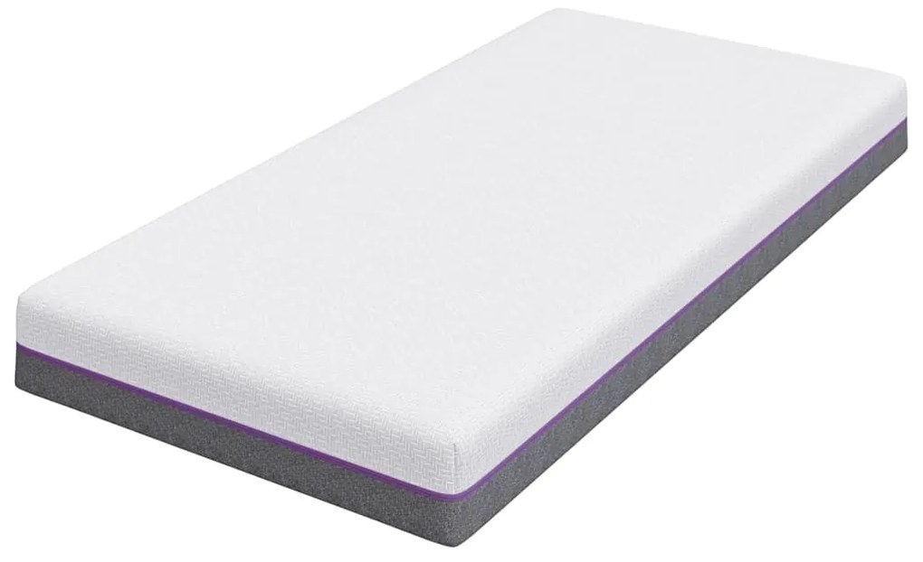 vidaXL Στρώμα Λευκό και Γκρι 90 x 190 cm Pěna