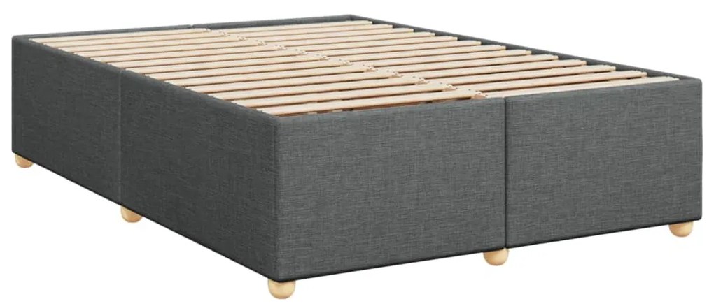 ΚΡΕΒΑΤΙ BOXSPRING ΜΕ ΣΤΡΩΜΑ ΣΚΟΥΡΟ ΓΚΡΙ 140X190 ΕΚ. ΥΦΑΣΜΑΤΙΝΟ 3288976