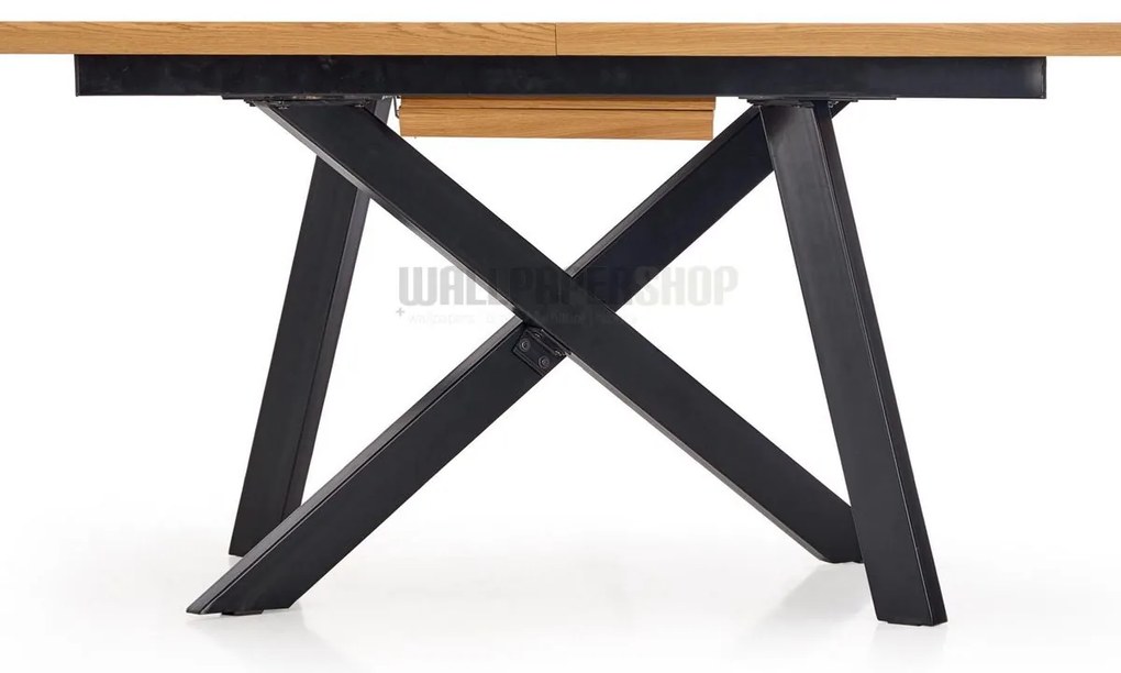 Cap Ανοιγόμενη Τραπεζαρία Μελί / Μαύρο 160-200x90x76