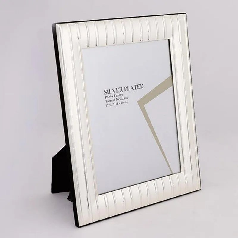 Κορνίζα Μεταλλική Επάργυρη 756-10018 15x20cm Silver Estheti Home Metal