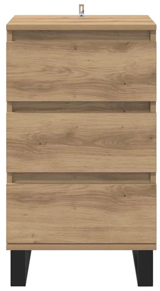 vidaXL Πλαϊνό γραφείο με συρτάρι artisan δρυς Επεξεργασμένο ξύλο