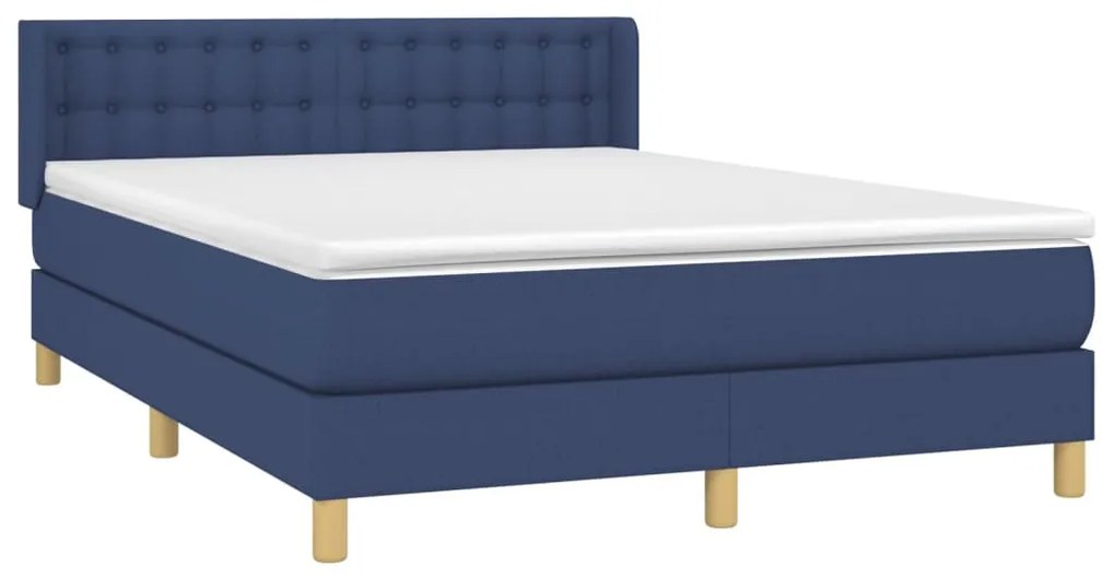 ΚΡΕΒΑΤΙ BOXSPRING ΜΕ ΣΤΡΩΜΑ ΜΠΛΕ 140X190 ΕΚ. ΥΦΑΣΜΑΤΙΝΟ 3130591