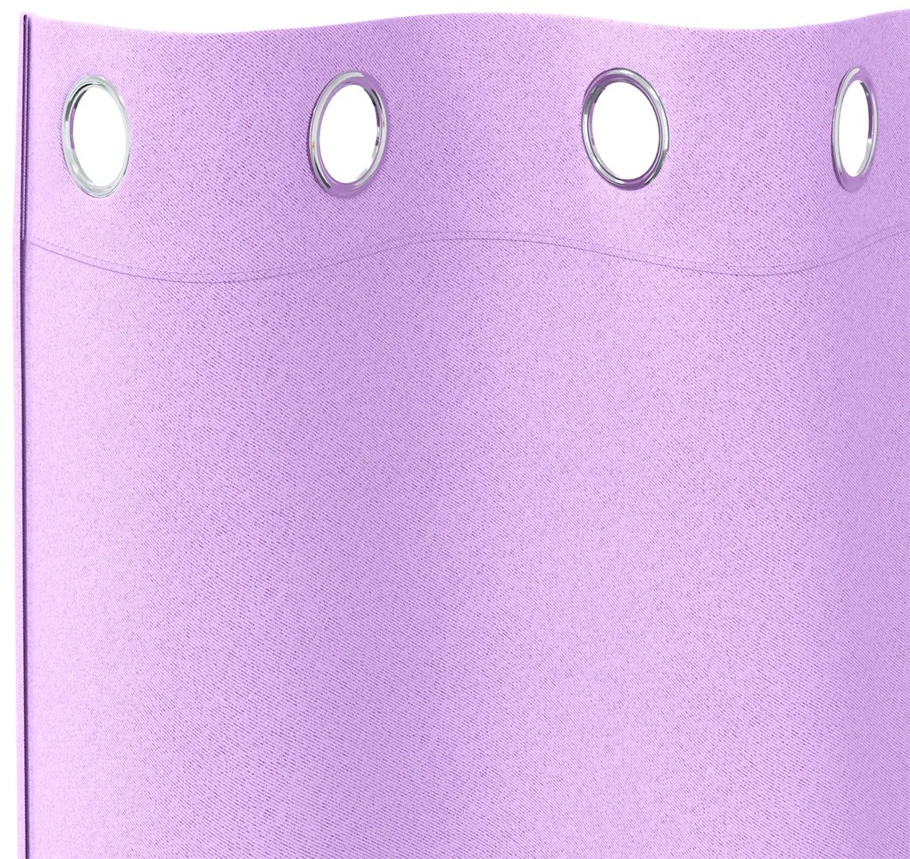 vidaXL Κουρτίνες με κουρτίνες 2 pcs Μοβ 140 x 140 cm Πολυεστέρας