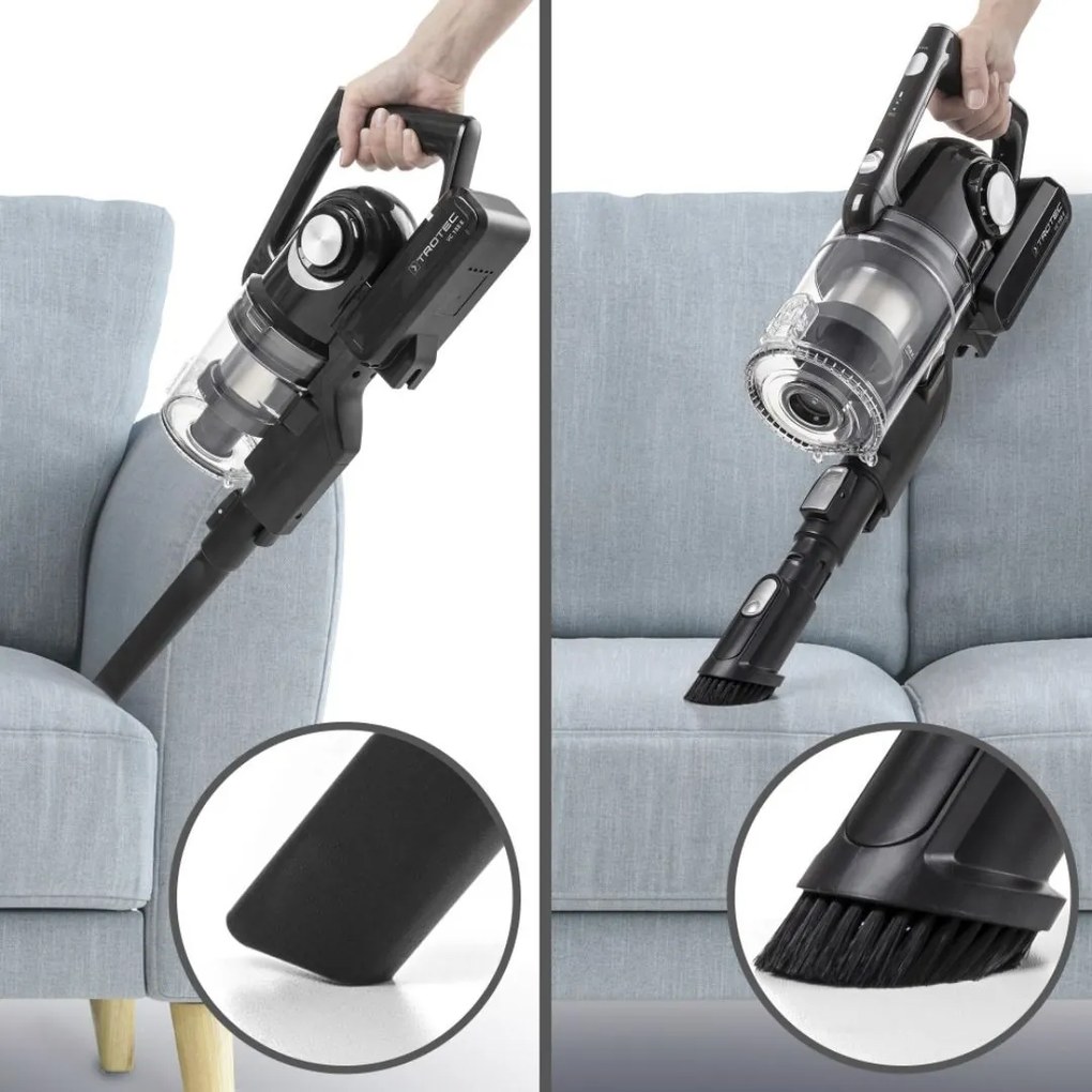 TROTEC Ασύρματη 25,2 V Ηλεκτρική Σκούπα Στικ VC 155 E 150W  – Ανθρακί