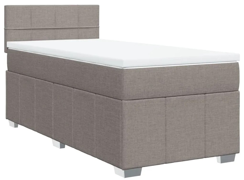 ΚΡΕΒΑΤΙ BOXSPRING ΜΕ ΣΤΡΩΜΑ TAUPE 100 X 200 ΕΚ. ΥΦΑΣΜΑΤΙΝΟ 3289283