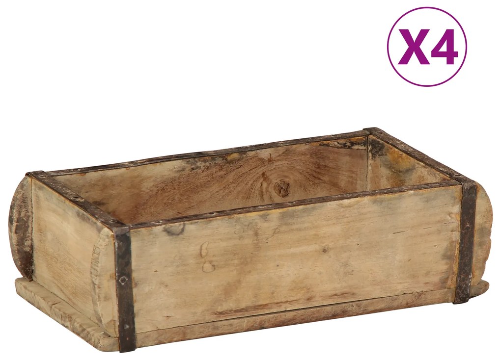 vidaXL Δίσκοι 4 τεμ 30x15x9 εκ. Στραντ ξύλο ανακύκλωσης