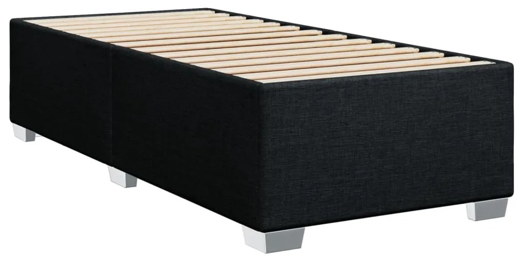 Κρεβάτι Boxspring με Στρώμα Μαύρο 100 x 200 εκ. Υφασμάτινο - Μαύρο