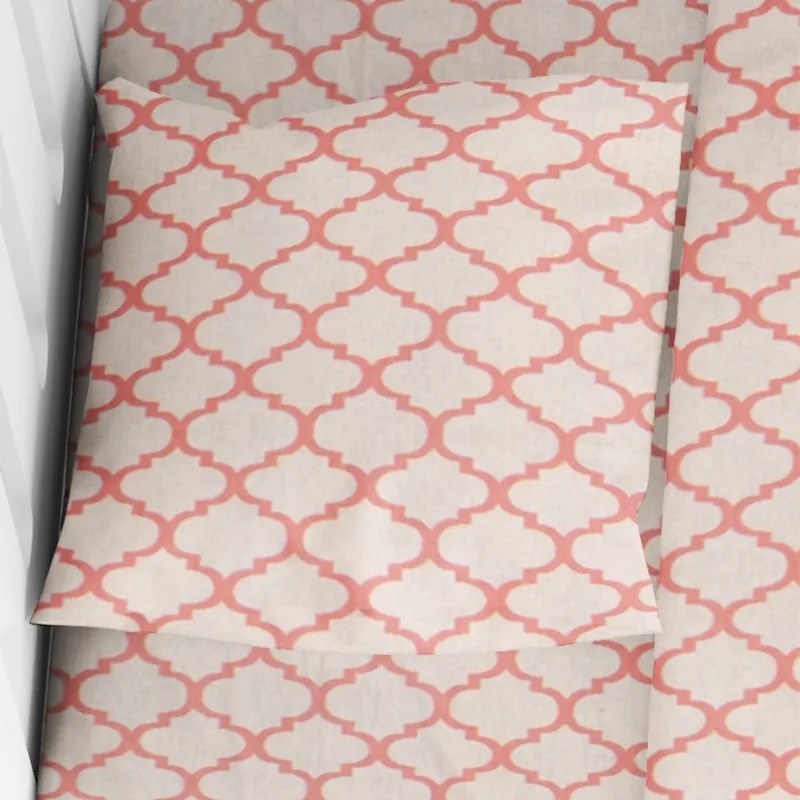 Βρεφική Μαξιλαροθήκη Dimcol Windows White-Coral 161