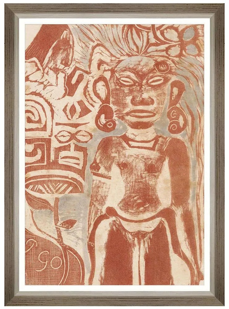 Κάδρο Goddess Hina FA13421 50x70cm Terracotta-Grey MindTheGap Κάθετοι Wood, Glass