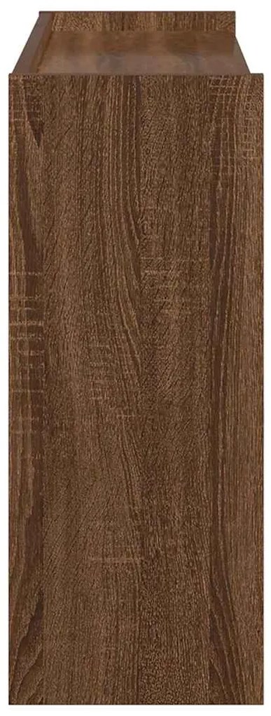 Ράφι παπουτσιών καφέ δρυς 80x25x62 cm Κατασκευασμένο ξύλο - Καφέ