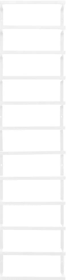vidaXL Βάση για Πετσέτες Επιτοίχια Λευκή 24 x 12 x 96 εκ. Ατσάλινη