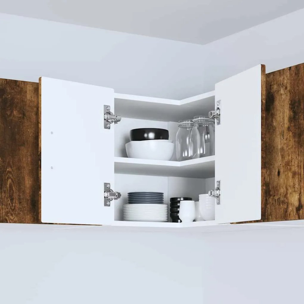 vidaXL Ντουλάπα Κουζίνας με ράφι Καπνιστό Δρύς 57 x 57 x 40 εκ.
