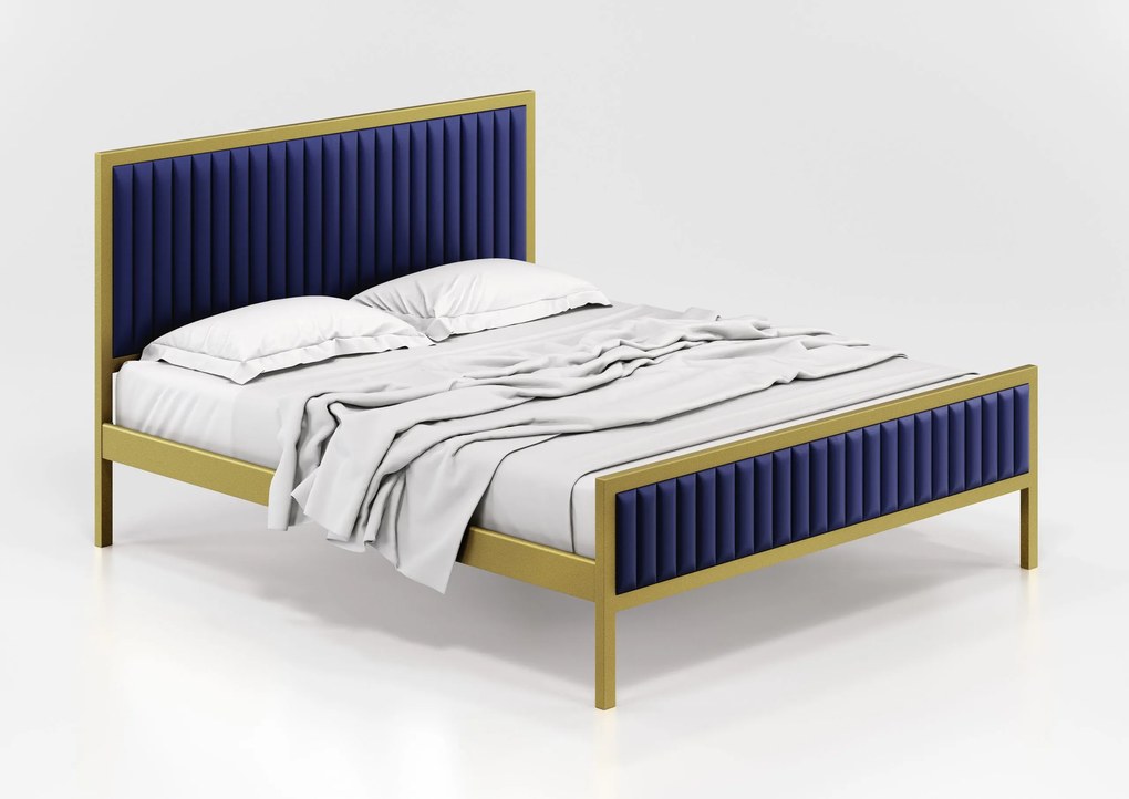 KPS/QUEEN BED EΛΛΗΝΙΚΗΣ ΚΑΤΑΣΚΕΥΗΣ ΜΕΤΑΛΛΟ&amp;ΥΦΑΣΜΑ 160Χ200ΕΚ